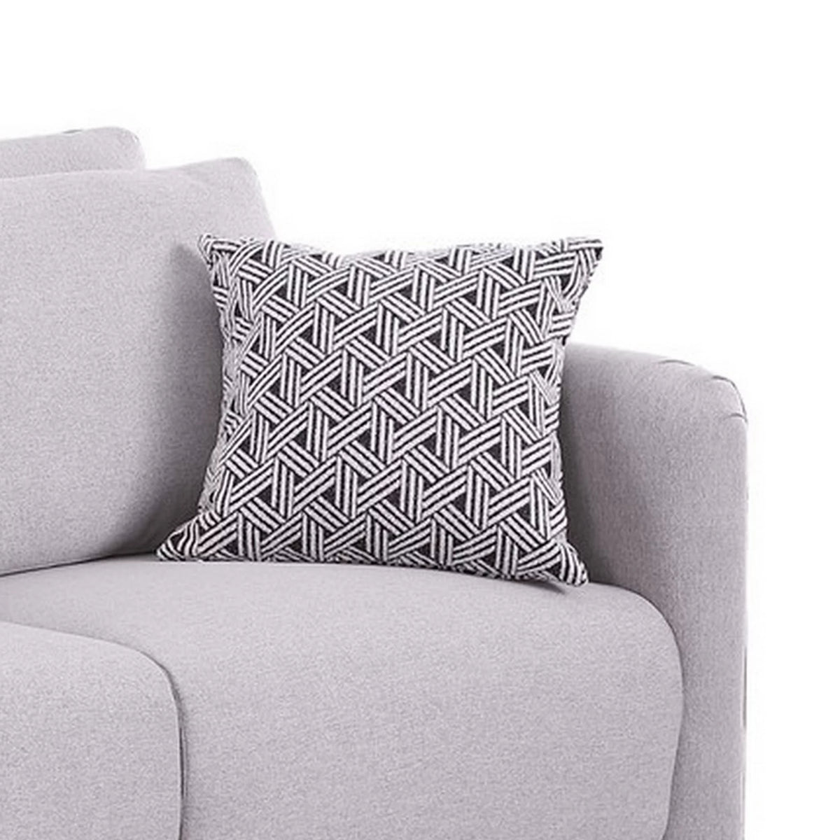 60 Inch Gray Modular Loveseat with Pillows Y1508