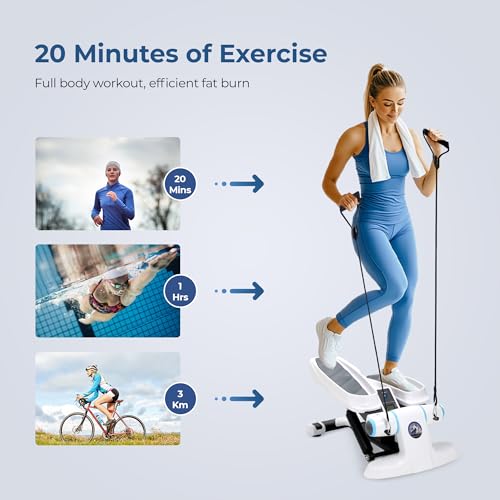 Adjustable Height Mini Stepper with Resistance Bands X934057