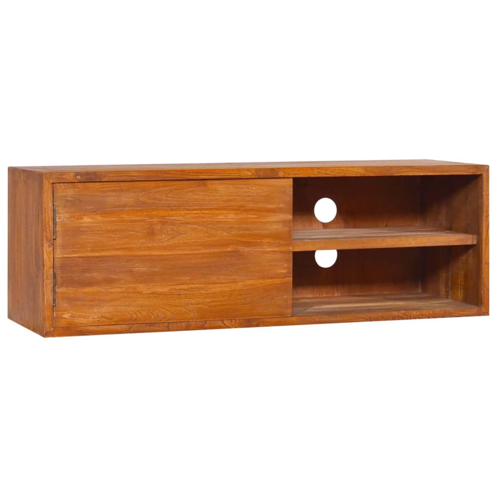 Wall-mounted Solid Wood Teak TV Stand D732366