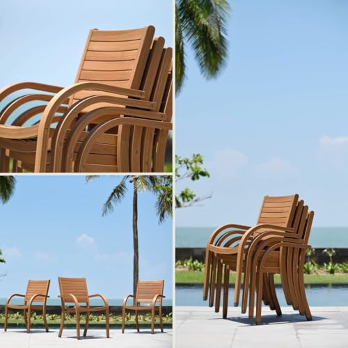 Extendable Patio Table Teak Finish H2169