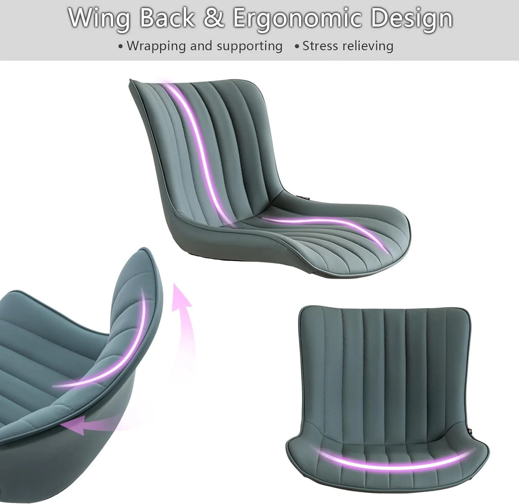 Pink Faux Leather Office Chair with Wheels B53332