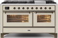 Antique White Dual Fuel Propane Gas Range O35270