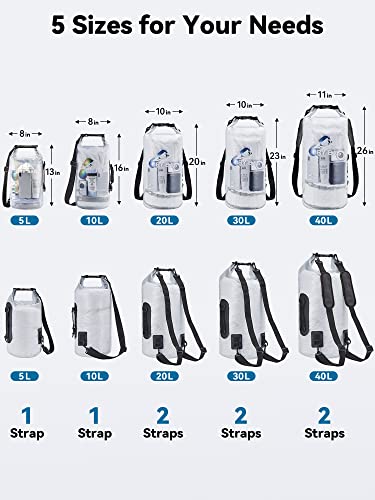 5L/10L/20L/30L/40L Waterproof Dry Bag with Phone Case T9249