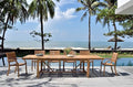 Extendable Patio Table Teak Finish H2169