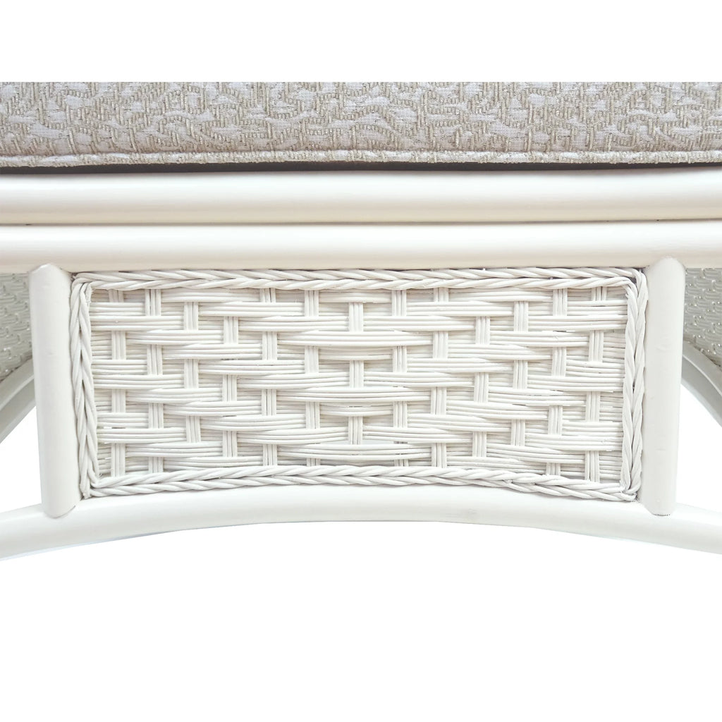 White Natural Rattan Wicker Armchair with Cushion H755