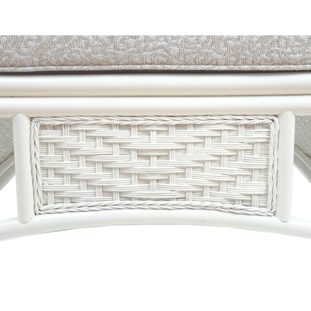 White Natural Rattan Wicker Armchair with Cushion H755
