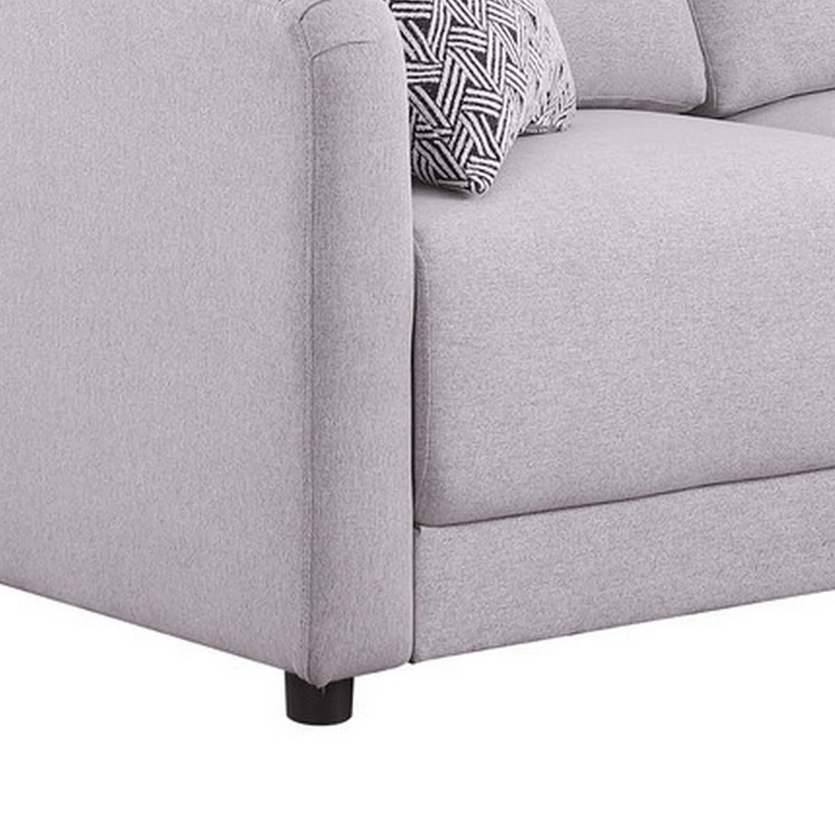60 Inch Gray Modular Loveseat with Pillows Y1508