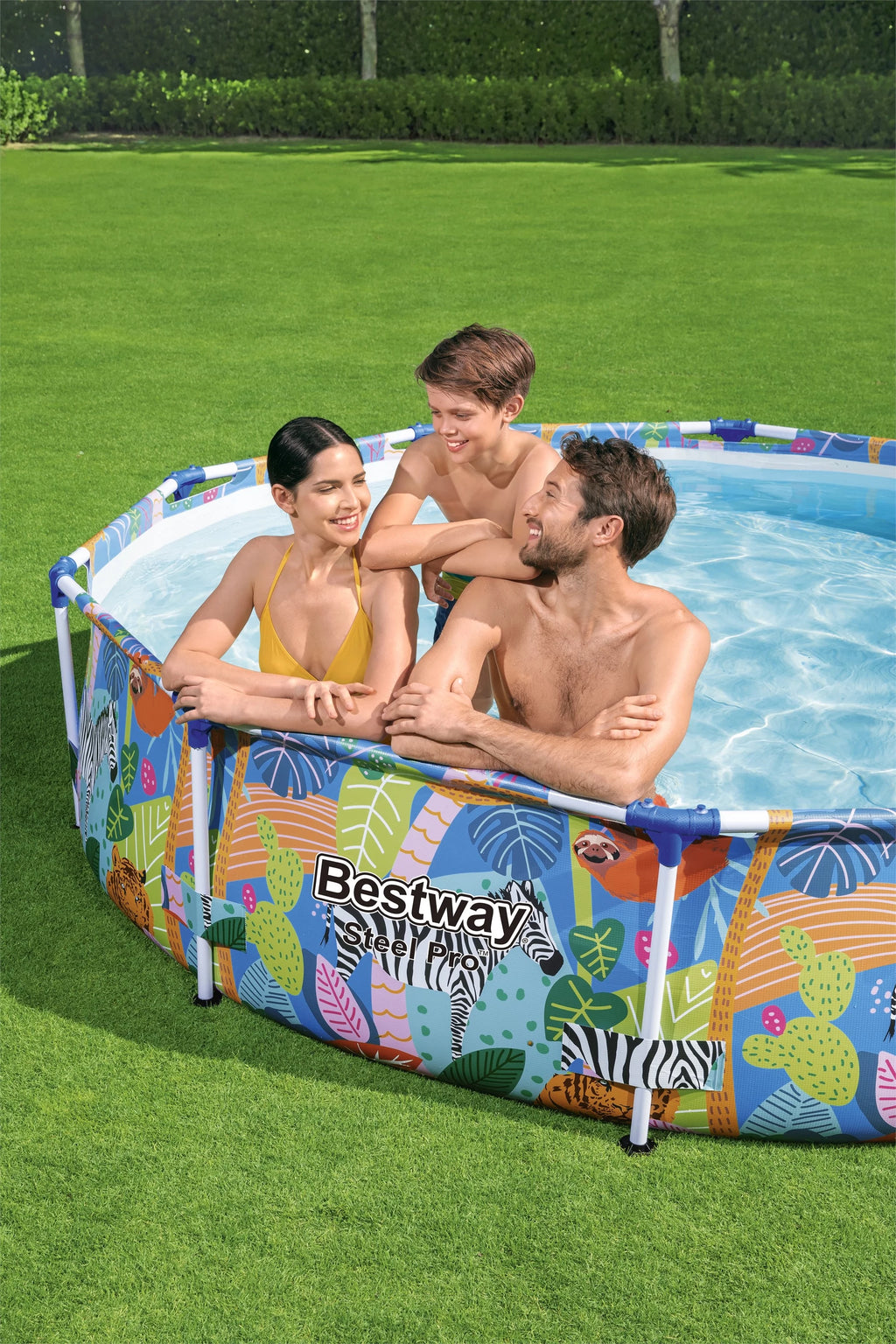 10 ft. x 26 in. Round Metal Frame Above Ground Pool J97322