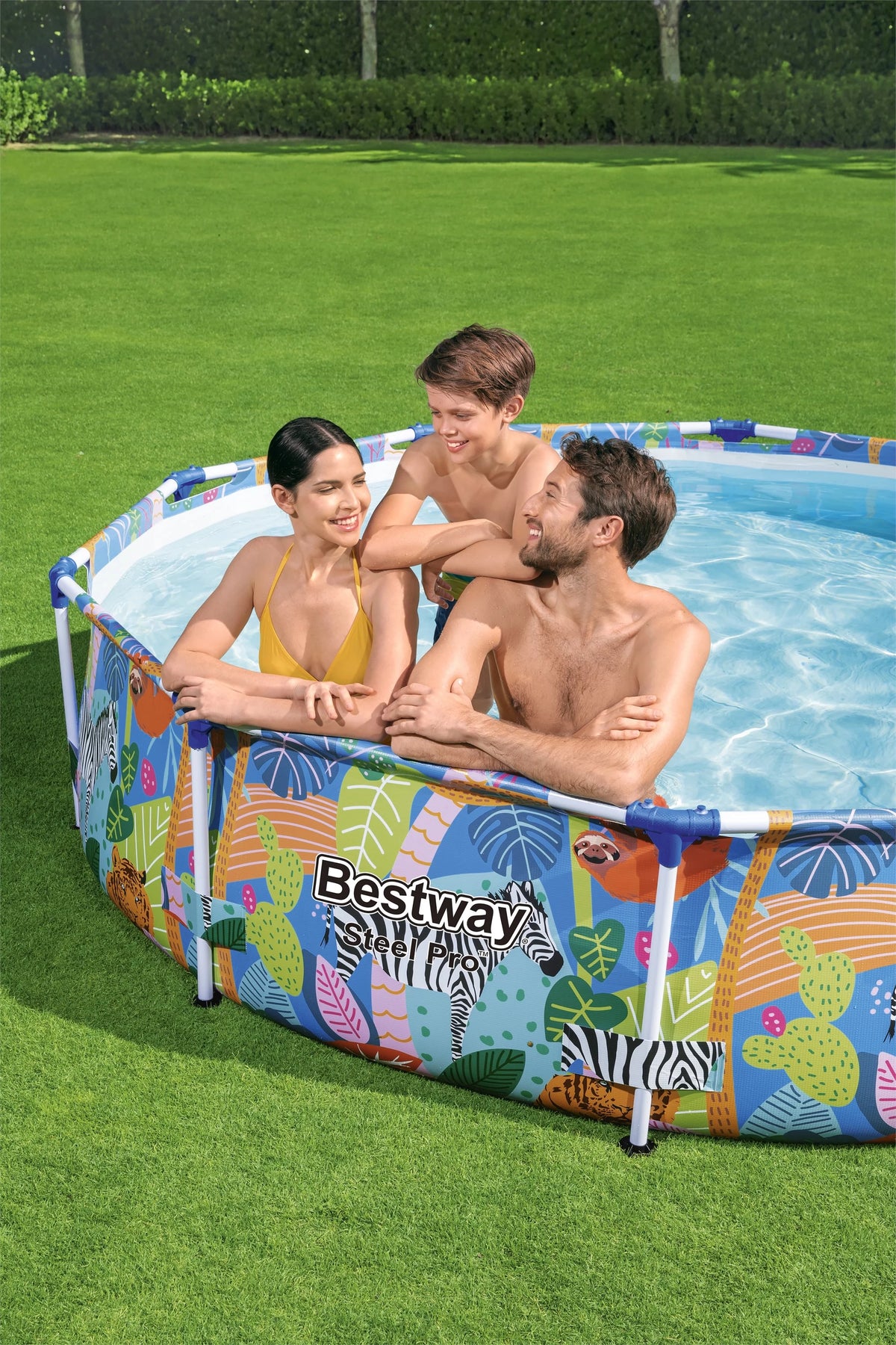 10 ft. x 26 in. Round Metal Frame Above Ground Pool J97322