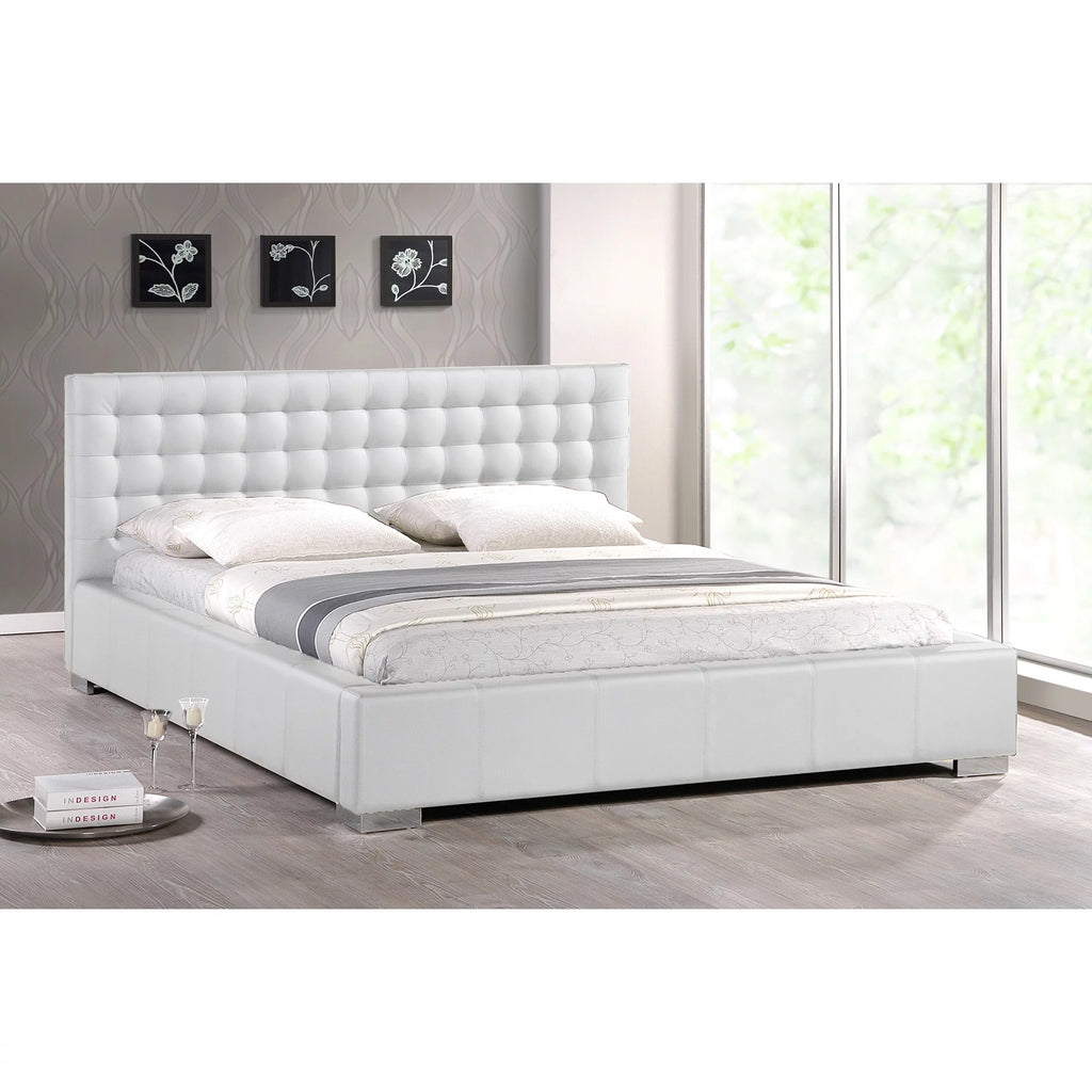 White Modern Queen Size Platform Bed S31279