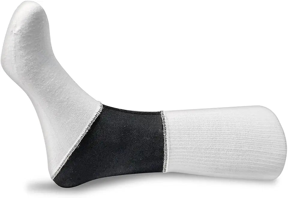 White Large Heel and Ankle Socks B870