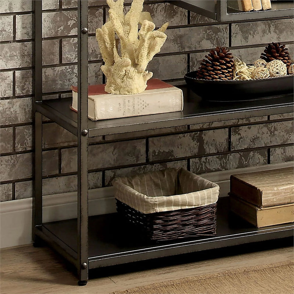 Industrial Metal 6-Shelf Bookcase V713