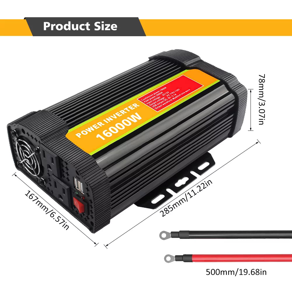 16000W Peak Power Inverter with Dual USB Port R892299