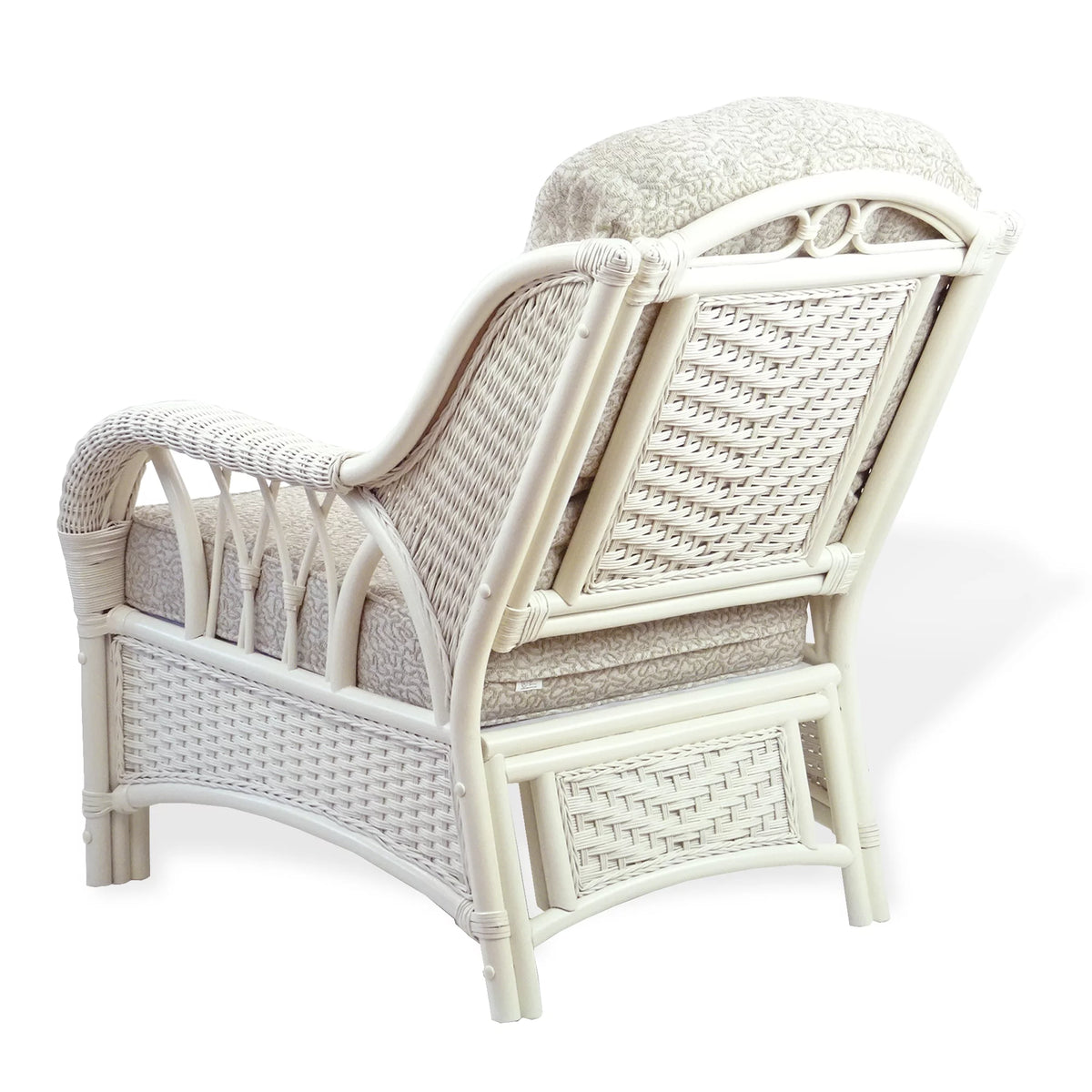 White Natural Rattan Wicker Armchair with Cushion H755