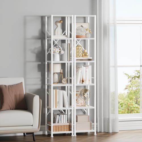 6 Tier Metal and Wood Bookshelf X721