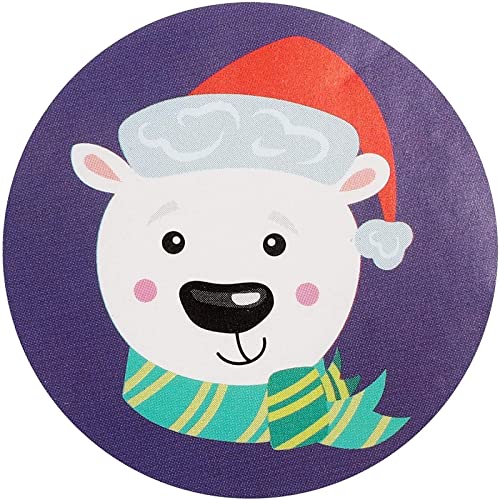 1,000-Piece Self-Adhesive Round Christmas Stickers O7250