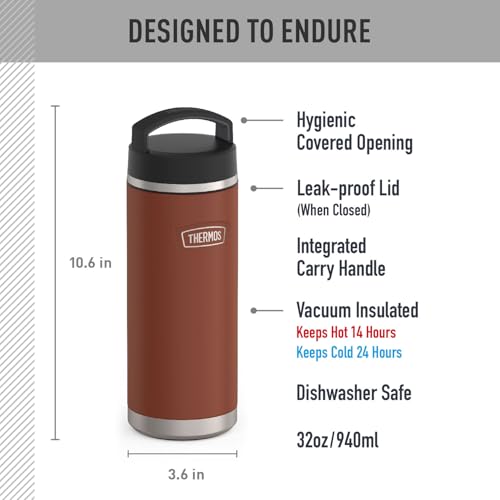 Stainless Steel Vacuum Insulated Water Bottle with Screw Top Lid 32 Ounce I99154