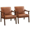 Beige Corduroy Accent Chair Set of 2 M207