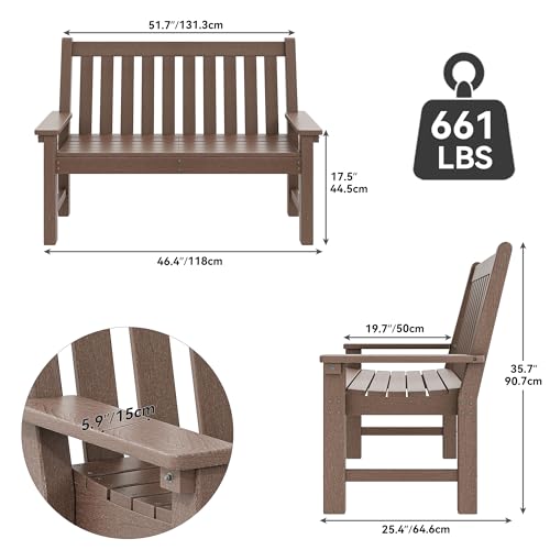 Blue HDPE Garden Bench P37094
