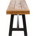 Acacia Wood and Metal Bench B10890