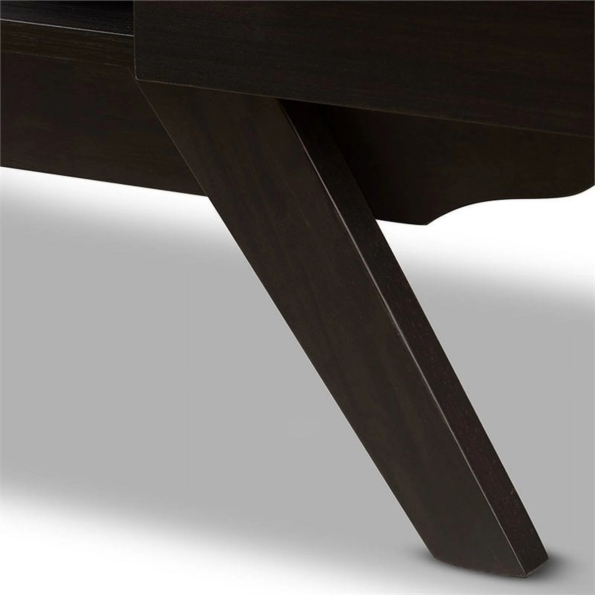 60" Mid-Century Modern TV Stand Console Entertainment Center in Dark Brown J59983