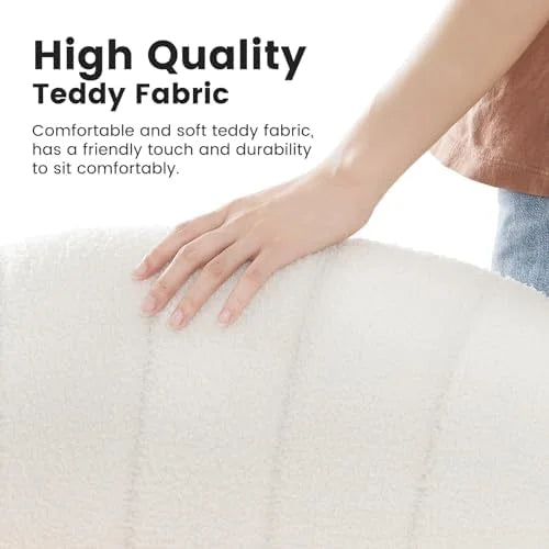 Armless Ergonomic Fabric Padded Wide Seat Desk Chair U334