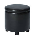 Black Round Accent Storage Ottoman G3516