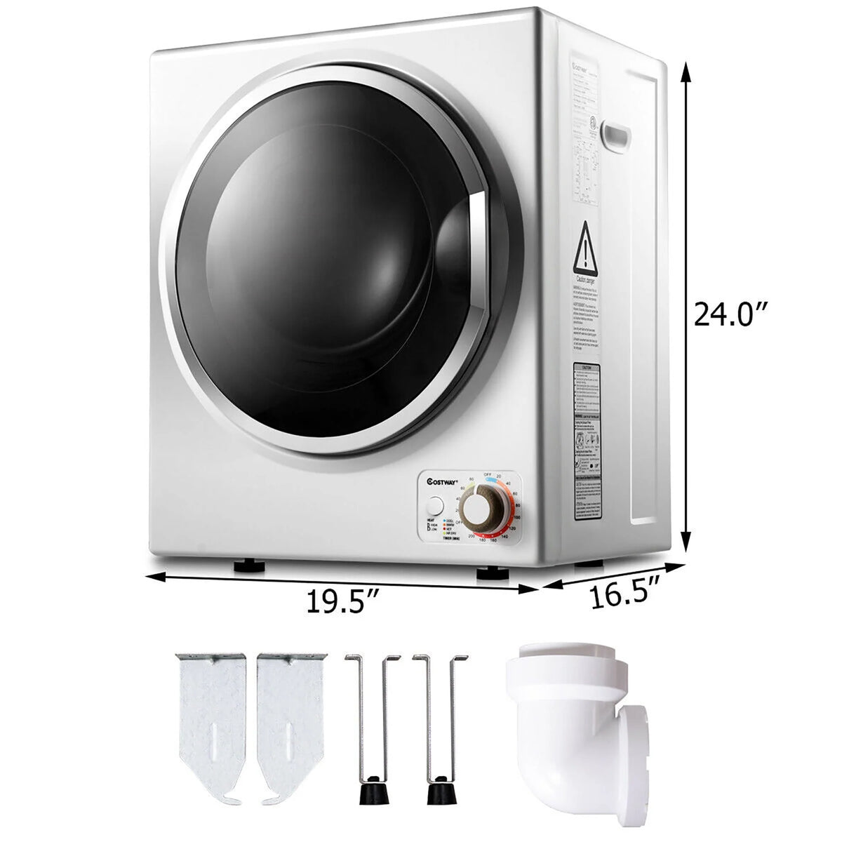Compact Electric Cloth Dryer Stainless Steel Wall Mounted 1.5 cu .ft. Z7299