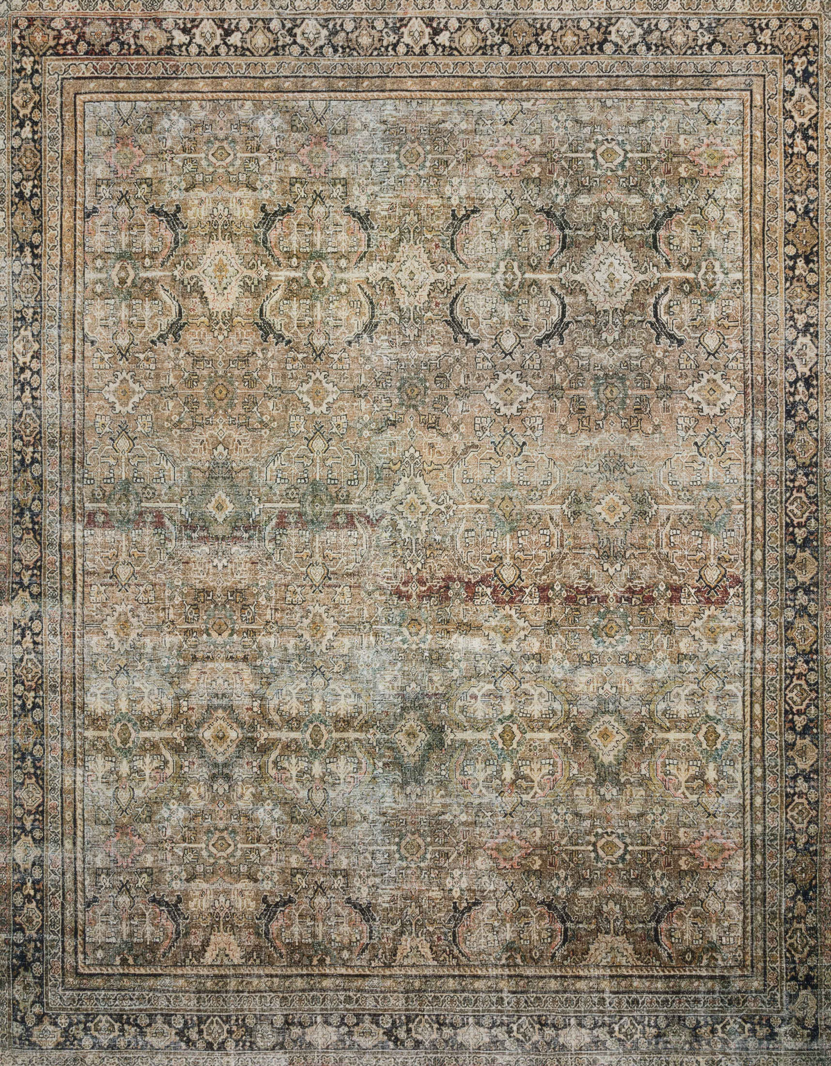 Olive Charcoal 5' x 7'6 Rug Y3246