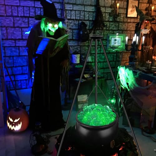 Halloween Plastic Cauldron with Lights X661977