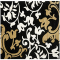 Black Multi 6' x 6' Square Wool Area Rug G1684