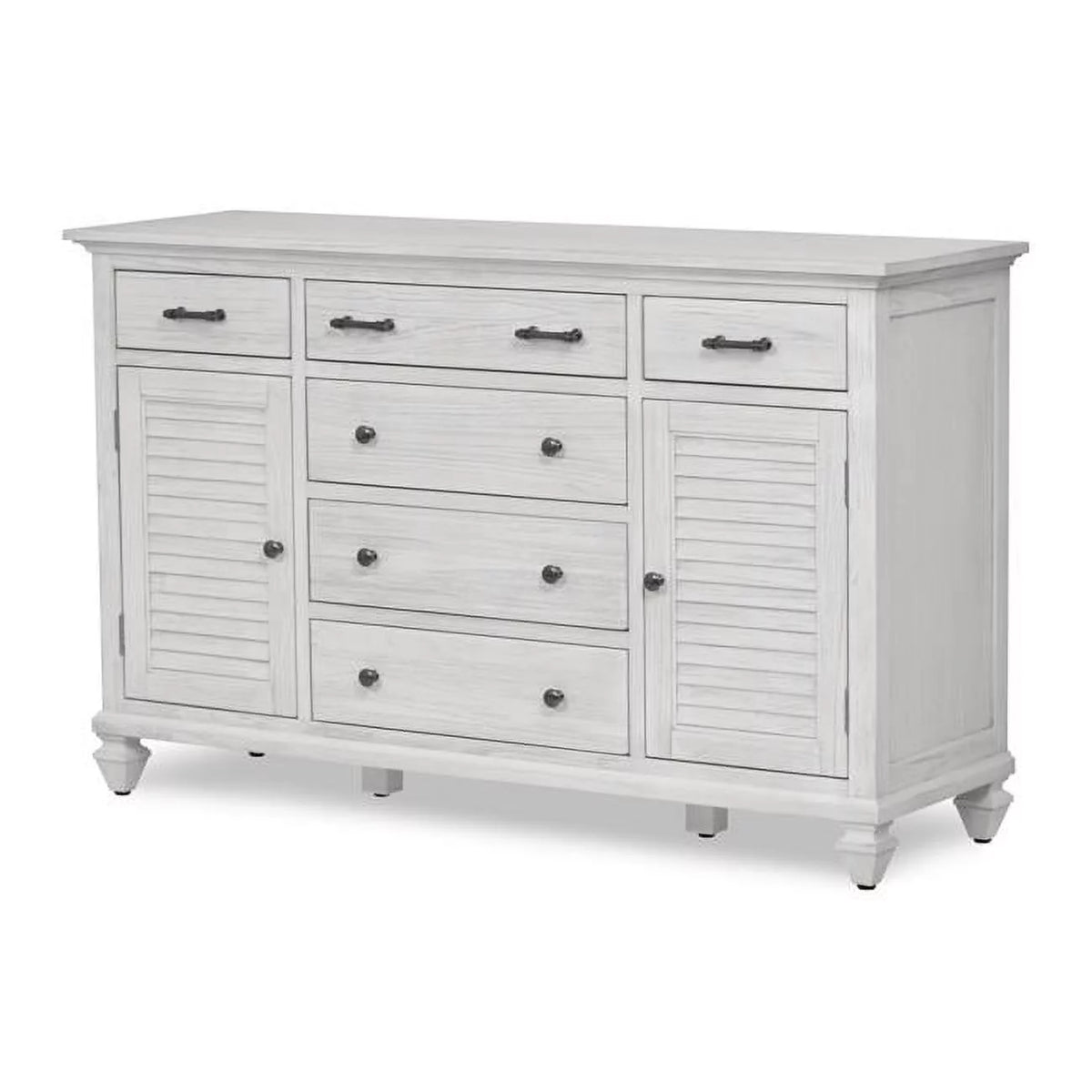 White 6 Drawer Wood Dresser Z7506