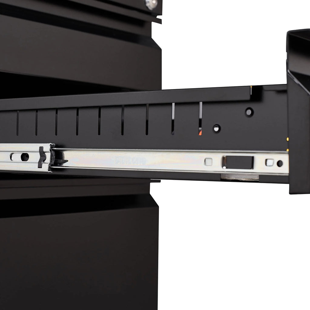 Black 3 Drawer Metal File Cabinet with Lock S63312