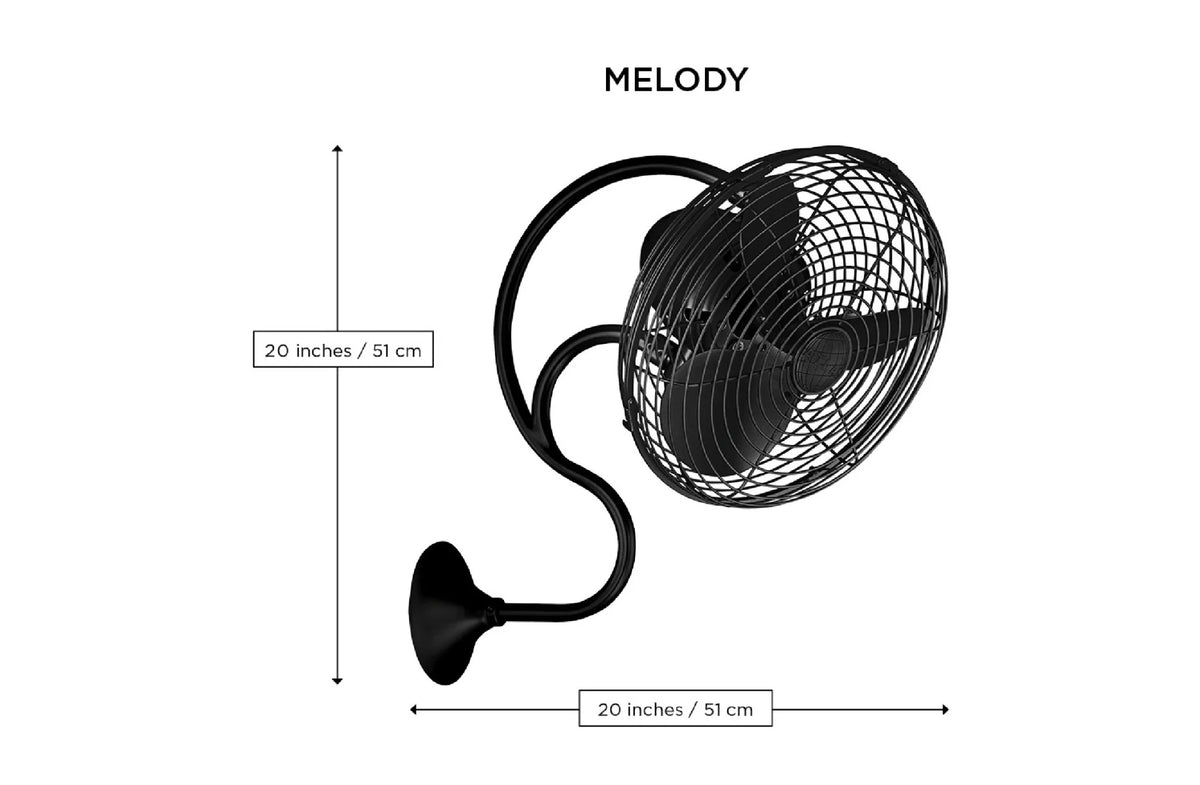Textured Bronze 3-speed Oscillating Wall-Mounted Fan H972
