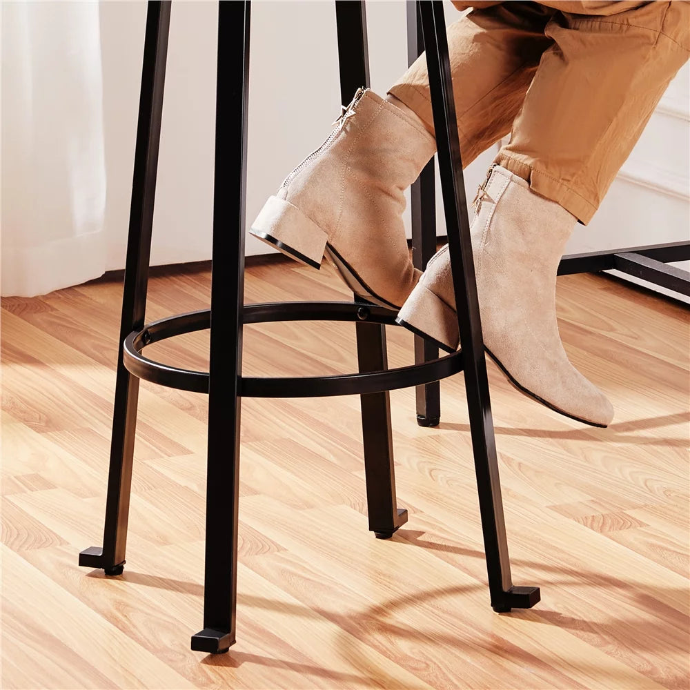26"H Pub Height Bar Stools Set of 2 Rustic Brown S29961
