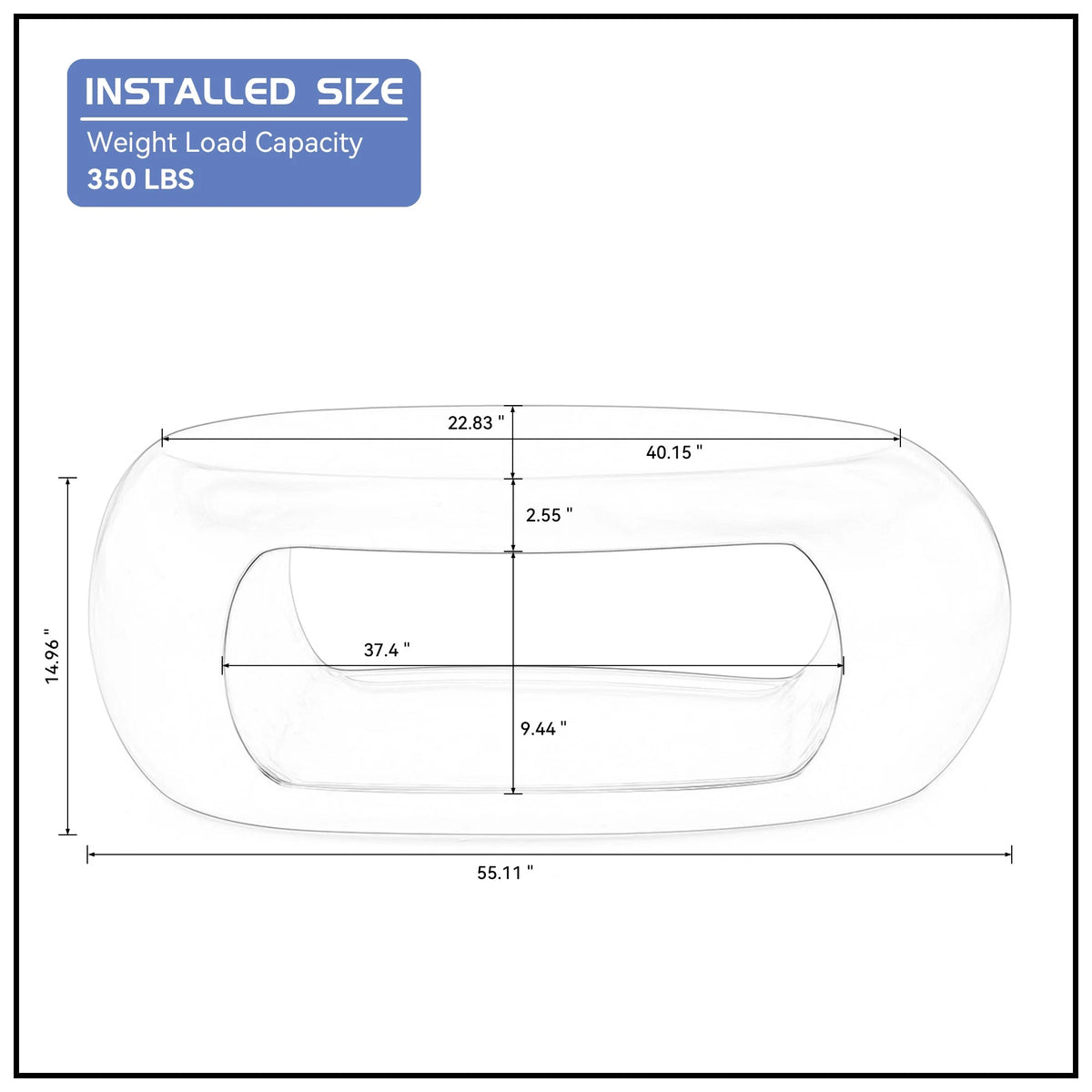 Modern Oval Fiberglass Coffee Table O890428