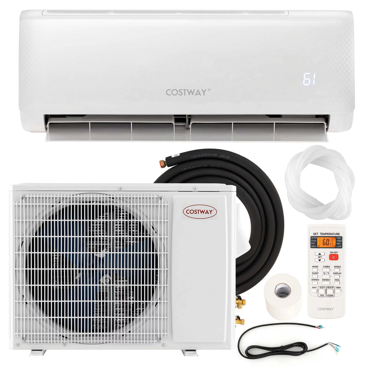 18,000 BTU Mini Split Air Conditioner with Heat Pump R740