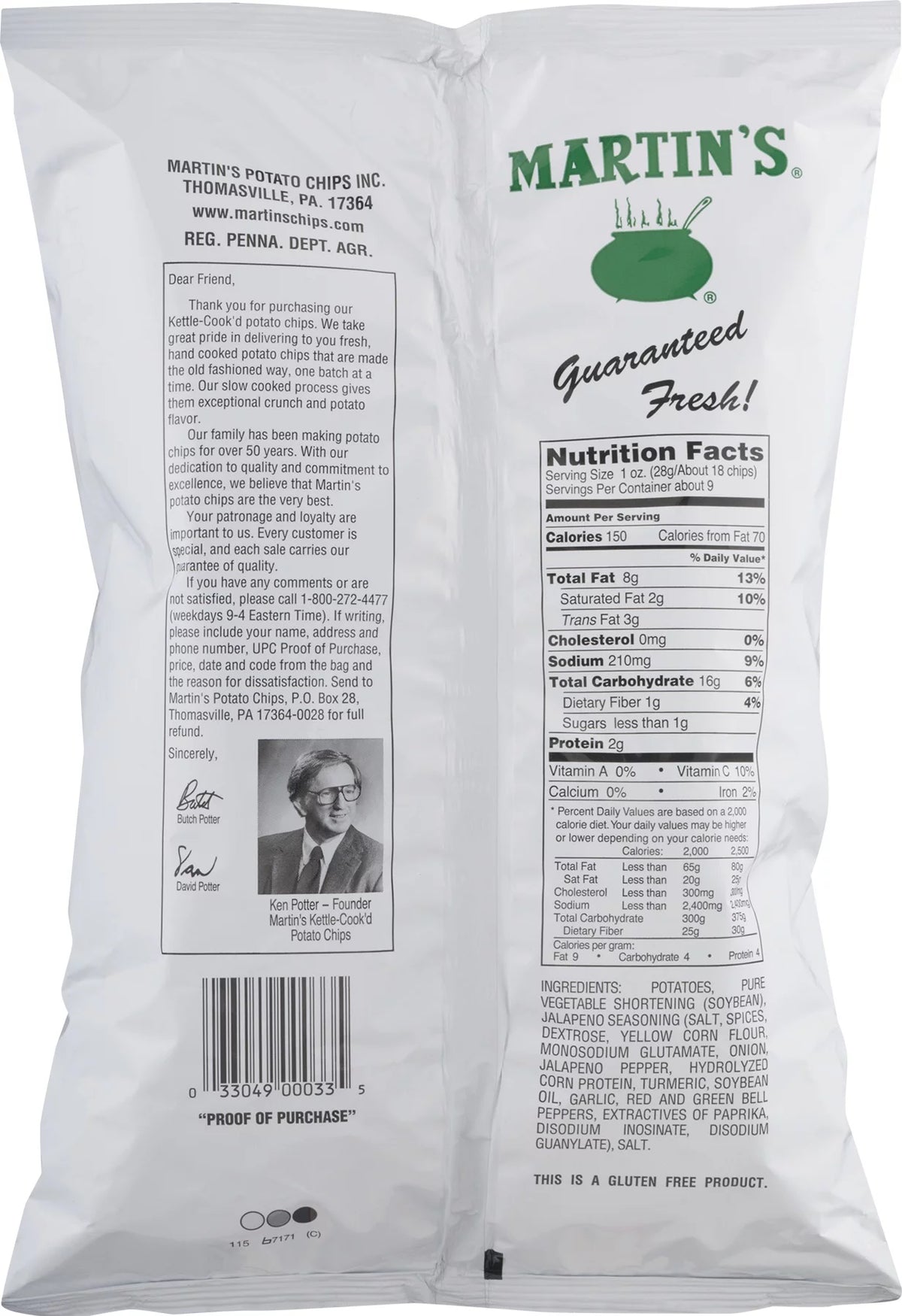Potato Chips Jalapeno 8 Oz 3 Bags K562