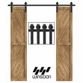 Sliding Barn Wood Door Hardware Kit Black 6ft V2958