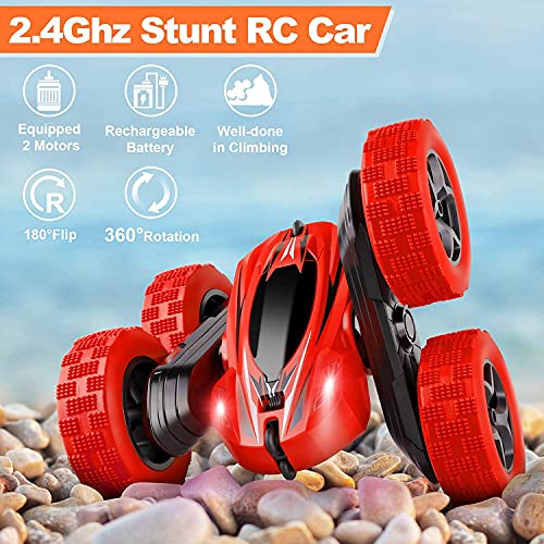 Remote Control Car 2.4GHz Stunt 4WD 360° Rotating Off Road Crawler Toy Car Blue R675101