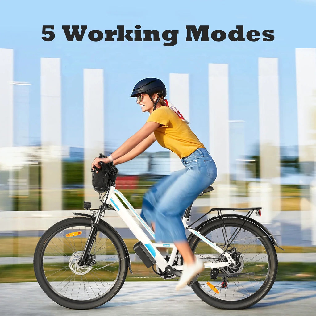 26'' Electric Bike with Carrier Rack I723684