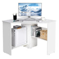 Corner Computer Desk with Storage Shelf F1846