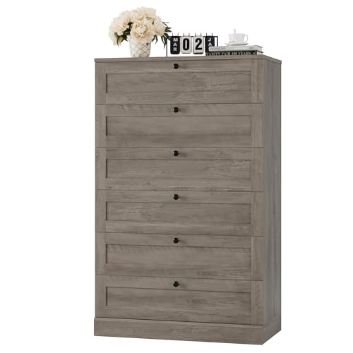 6 Drawer Wood Dresser M689