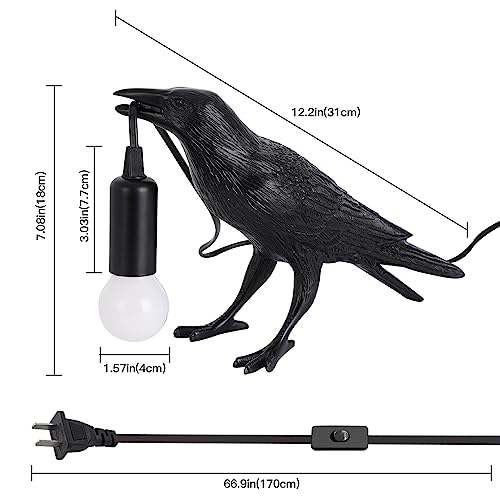 Crow Table Lamp with Bulb X40157