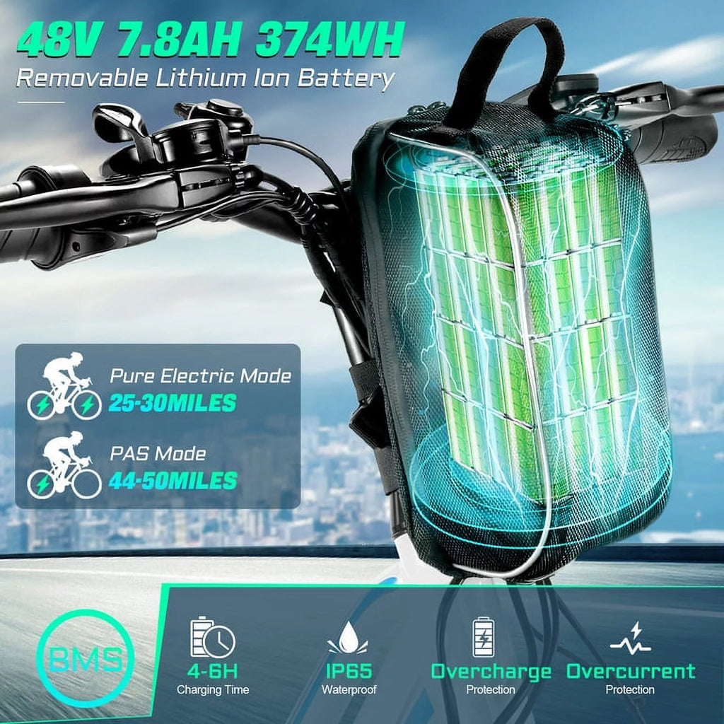 26'' Electric Bike with Carrier Rack I723684