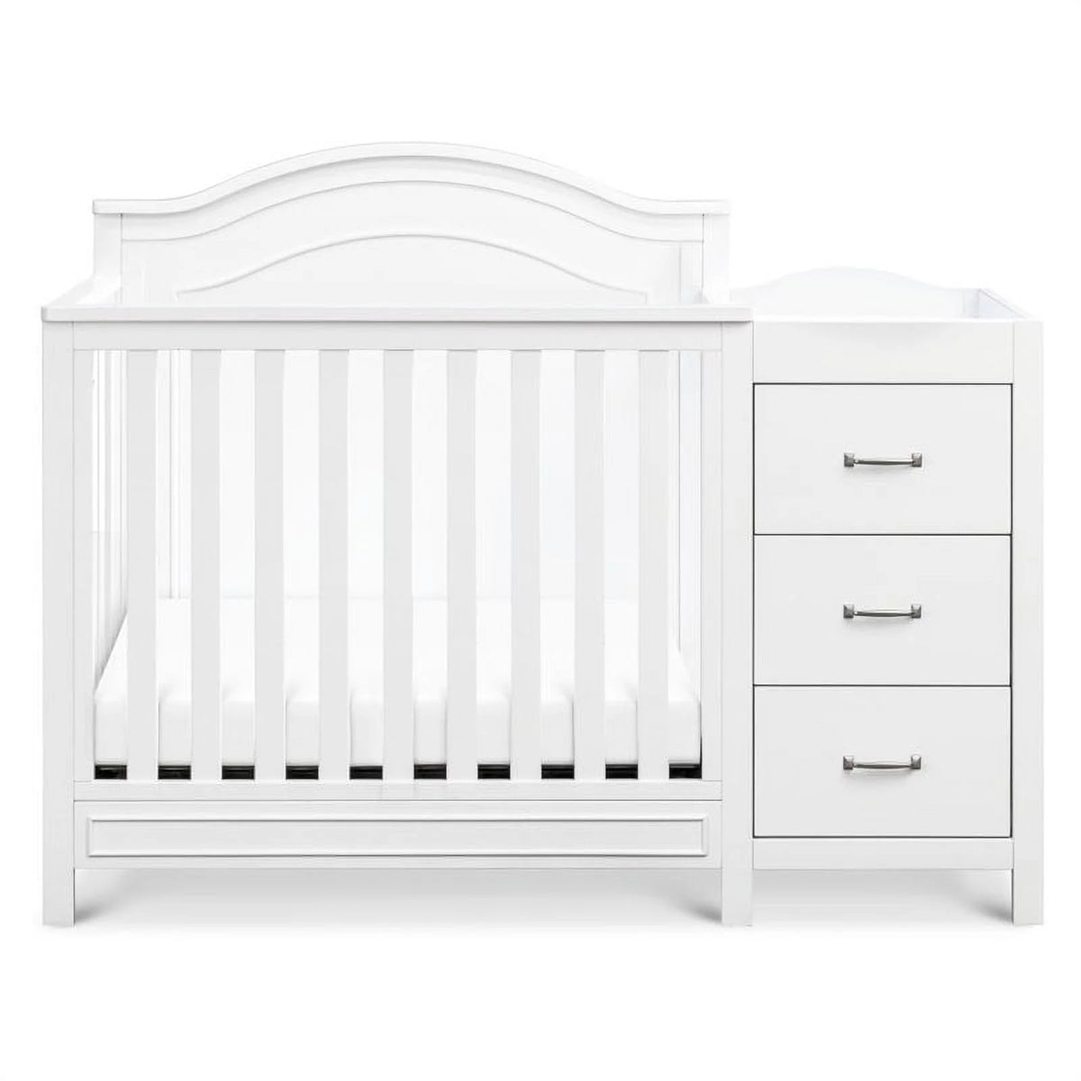 4-in-1 Convertible Mini Crib & Changer in White S732