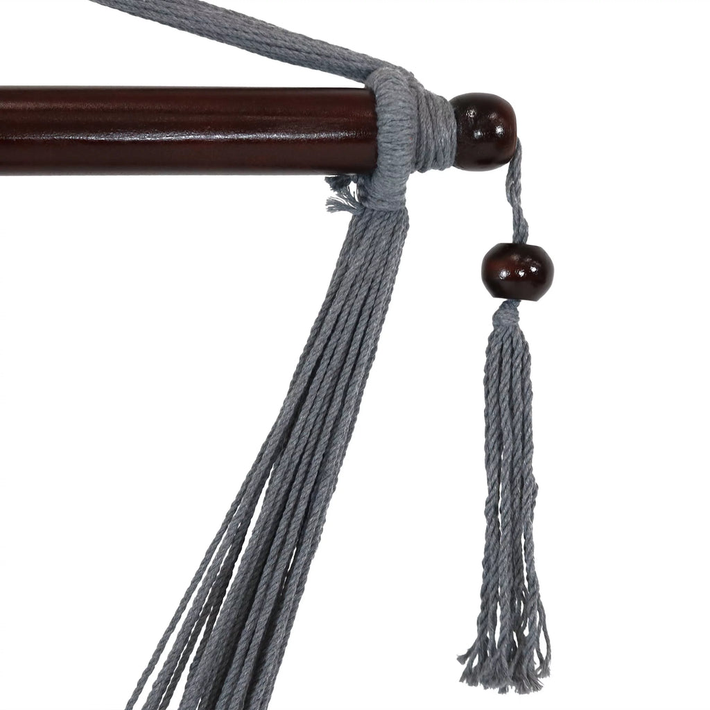 Rope Hanging Hammock Chair Swing - Gray T293396