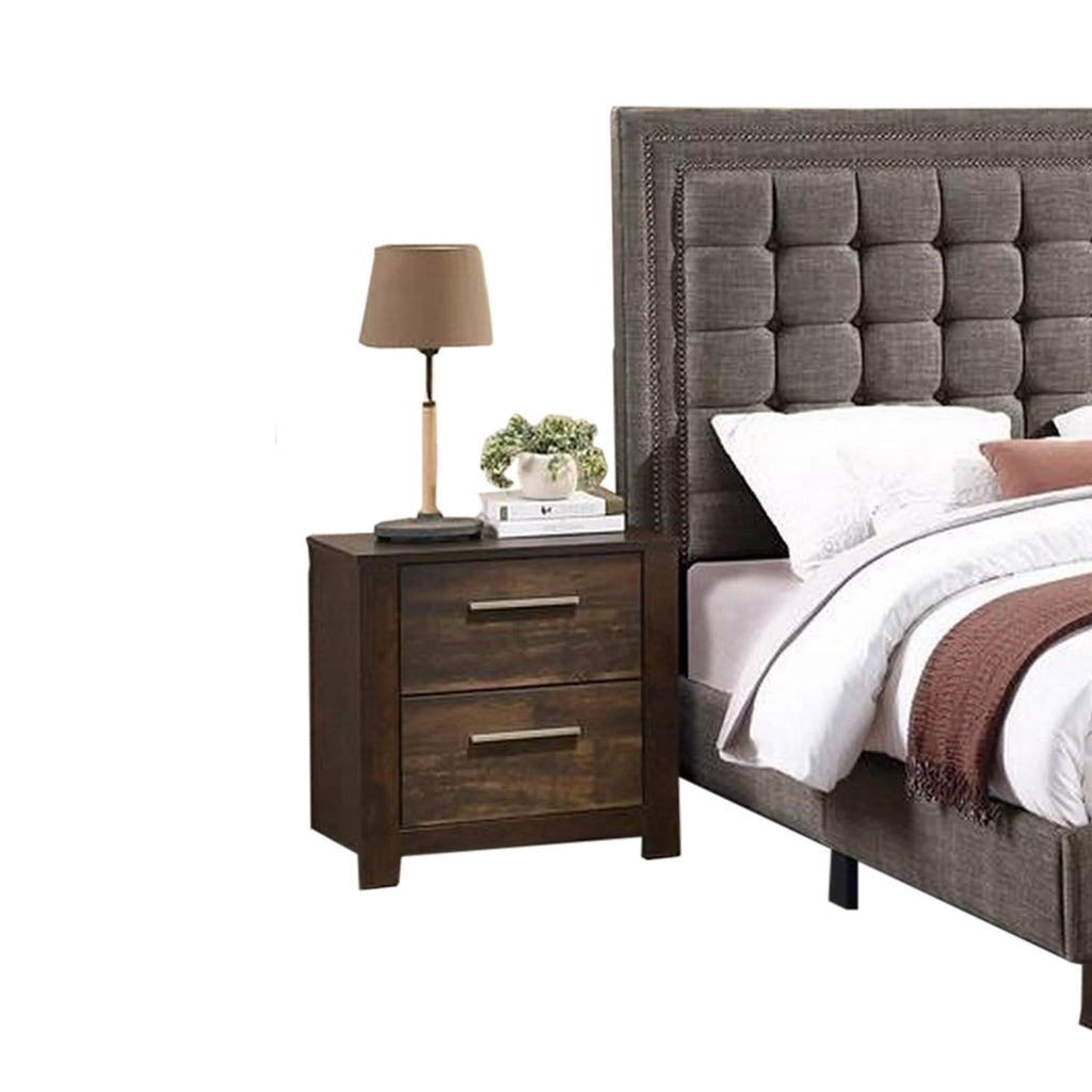 King Size Tufted Upholstery Bed X357