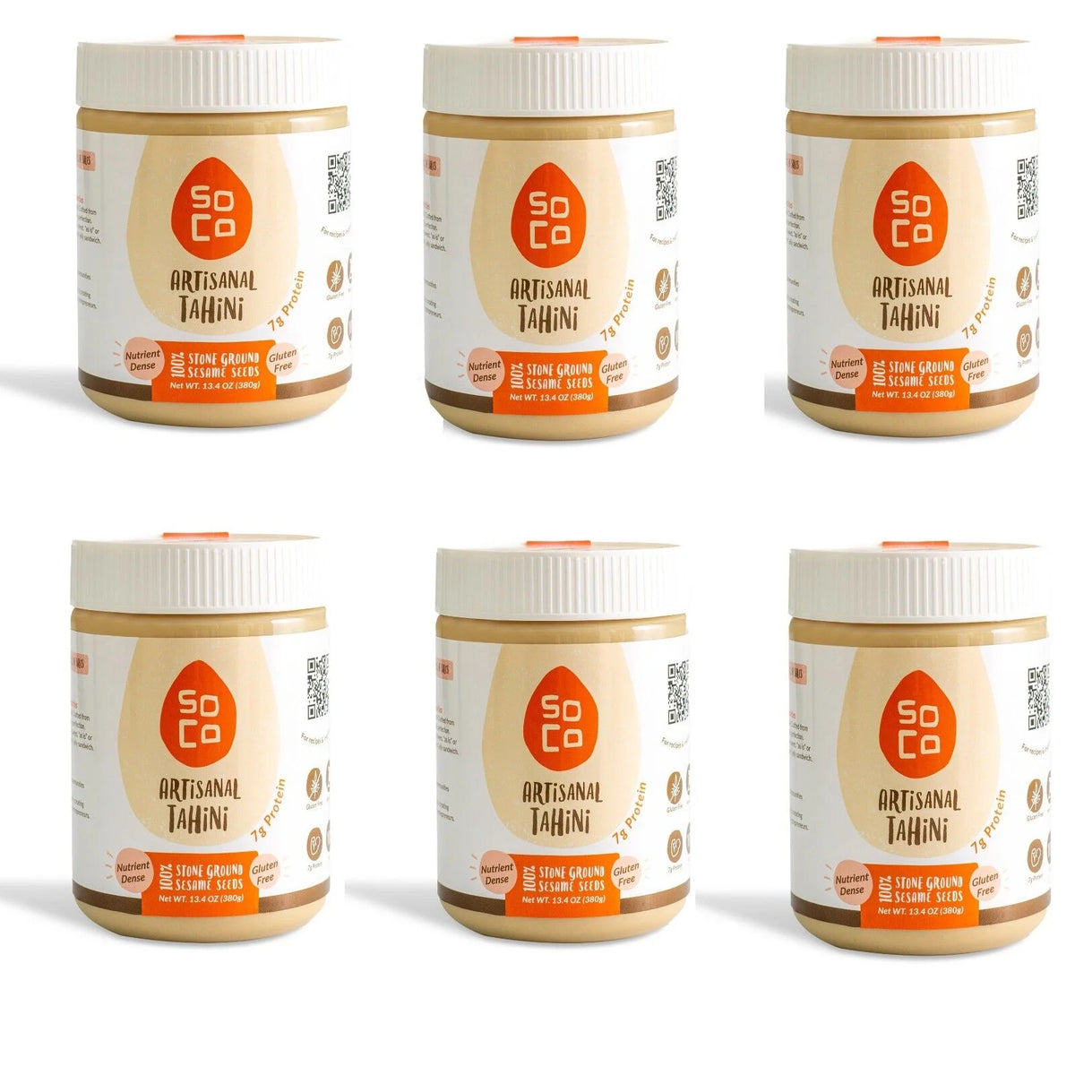Tahini Paste, 13.4 oz, Pack of 6 H382114