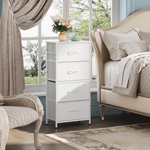 Rustic Brown 4 Drawer Fabric Storage Dresser P134